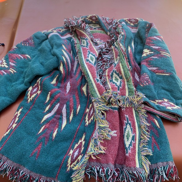 Vintage Aztec Blanket Coat - Picture 3 of 5